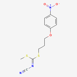 molecular formula C12H13N3O3S2 B13711444 Methyl [3-(4-nitrophenoxy)propyl]cyano-carbonimidodithioate 