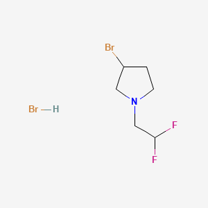 molecular formula C6H11Br2F2N B13711457 3-Bromo-1-(2,2-difluoroethyl)pyrrolidine Hydrobromide 