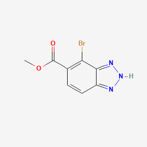 molecular formula C8H6BrN3O2 B13711466 Methyl 4-Bromo-1H-benzo[d][1,2,3]triazole-5-carboxylate 