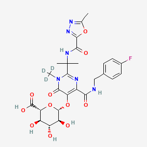 molecular formula C26H29FN6O11 B13711482 Raltegravir-d3 beta-D-Glucuronide 