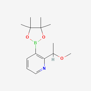 molecular formula C14H22BNO3 B13711488 (S)-2-(1-Methoxyethyl)pyridine-3-boronic Acid Pinacol Ester 