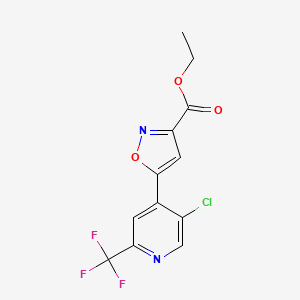 Ethyl 5-(5-chloro-2-(trifluoromethyl)pyridin-4-yl)isoxazole-3-carboxylate