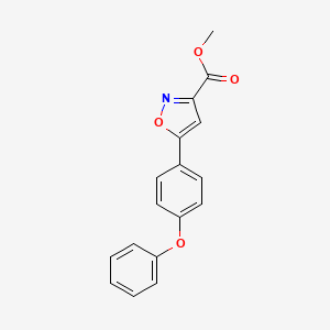 molecular formula C17H13NO4 B13711519 Methyl 5-(4-Phenoxyphenyl)isoxazole-3-carboxylate 