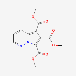 molecular formula C13H12N2O6 B13711527 Trimethyl pyrrolo[1,2-b]pyridazine-5,6,7-tricarboxylate 