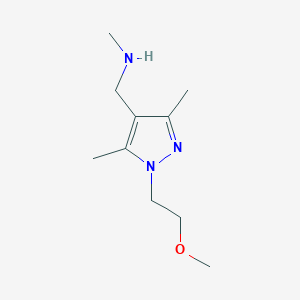 {[1-(2-methoxyethyl)-3,5-dimethyl-1H-pyrazol-4-yl]methyl}(methyl)amine