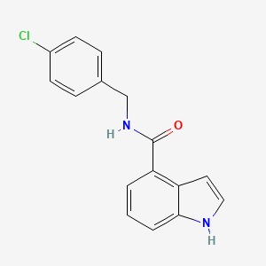 molecular formula C16H13ClN2O B13711544 N-(4-Chlorobenzyl)-1H-indole-4-carboxamide 