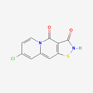 molecular formula C10H5ClN2O2S B13711549 8-Chloro-2H-isothiazolo[5,4-B]quinolizine-3,4-dione CAS No. 885272-29-7