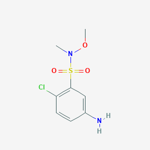 5-amino-2-chloro-N-methoxy-N-methylbenzene-1-sulfonamide