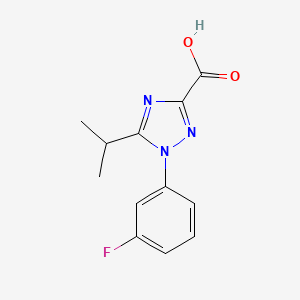 1-(3-fluorophenyl)-5-(propan-2-yl)-1H-1,2,4-triazole-3-carboxylic acid