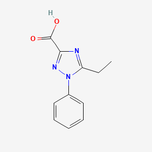 molecular formula C11H11N3O2 B1371157 5-ethyl-1-phenyl-1H-1,2,4-triazole-3-carboxylic acid CAS No. 1155462-78-4