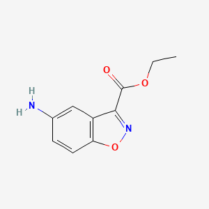 molecular formula C10H10N2O3 B13711593 Ethyl 5-aminobenzo[d]isoxazole-3-carboxylate 