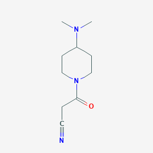 molecular formula C10H17N3O B1371160 3-[4-(ジメチルアミノ)ピペリジン-1-イル]-3-オキソプロパンニトリル CAS No. 1154665-72-1