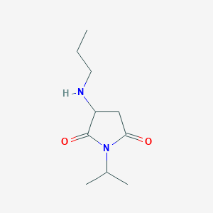 molecular formula C10H18N2O2 B1371161 1-(Propan-2-yl)-3-(propylamino)pyrrolidine-2,5-dione CAS No. 1218600-88-4