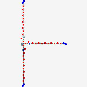 molecular formula C79H155N13O36 B13711626 Amino-Tri-(Azide-PEG10-ethoxymethyl)-methane HCl Salt 
