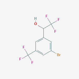 molecular formula C9H5BrF6O B13711630 3-Bromo-alpha,5-bis(trifluoromethyl)benzyl Alcohol 