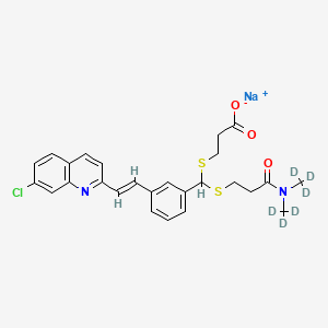 molecular formula C26H26ClN2NaO3S2 B13711633 sodium;3-[[3-[bis(trideuteriomethyl)amino]-3-oxopropyl]sulfanyl-[3-[(E)-2-(7-chloroquinolin-2-yl)ethenyl]phenyl]methyl]sulfanylpropanoate 