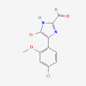 5-Bromo-4-(4-chloro-2-methoxyphenyl)imidazole-2-carbaldehyde