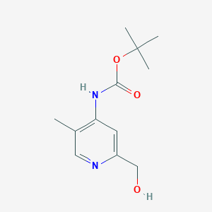 molecular formula C12H18N2O3 B13711645 4-(Boc-amino)-5-methylpyridine-2-methanol 