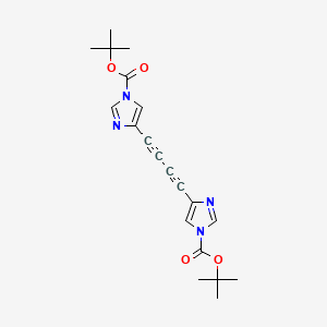 molecular formula C20H22N4O4 B13711667 1,4-Bis(1-Boc-4-imidazolyl)-1,3-butadiyne 