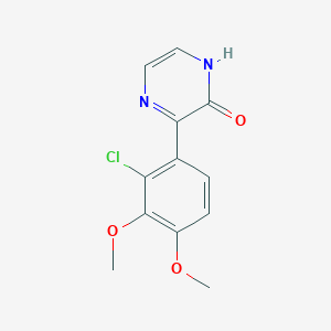 3-(2-Chloro-3,4-dimethoxyphenyl)pyrazin-2(1H)-one