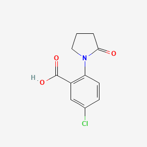 molecular formula C11H10ClNO3 B13711687 5-Chloro-2-(2-oxopyrrolidin-1-YL)benzoic acid 