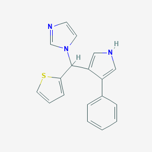 molecular formula C18H15N3S B137117 2-Thienyl-1H-imidazol-1-yl-4-phenyl-1H-pyrrol-3-ylmethane CAS No. 150358-94-4