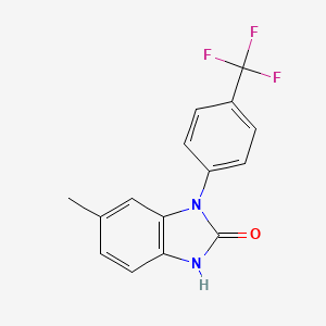 molecular formula C15H11F3N2O B13711740 6-Methyl-1-[4-(trifluoromethyl)phenyl]benzimidazol-2(3H)-one 