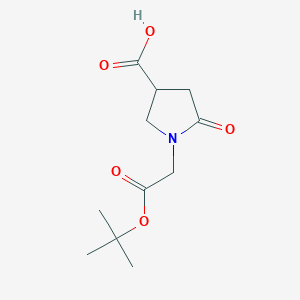 molecular formula C11H17NO5 B13711775 1-[2-(tert-Butoxy)-2-oxoethyl]-5-oxopyrrolidine-3-carboxylic Acid 