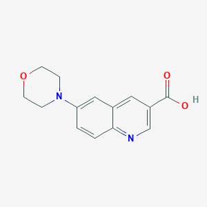 molecular formula C14H14N2O3 B13711780 6-Morpholinoquinoline-3-carboxylic Acid 