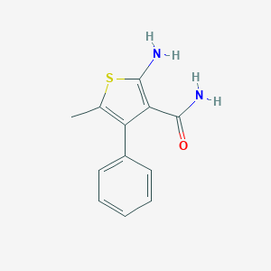 molecular formula C12H12N2OS B137118 2-Amino-5-methyl-4-phenylthiophene-3-carboxamide CAS No. 128118-34-3