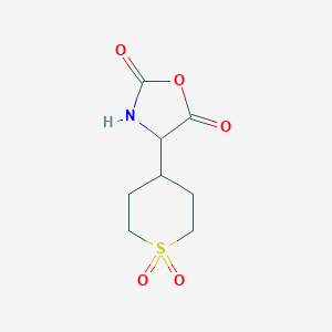 molecular formula C8H11NO5S B13711858 4-(1,1-Dioxido-4-tetrahydrothiopyranyl)oxazolidine-2,5-dione 