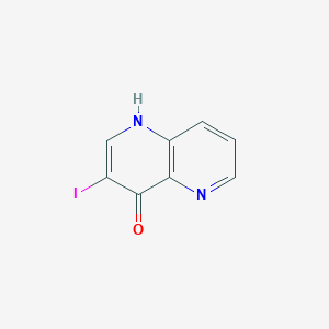 molecular formula C8H5IN2O B13711870 4-Hydroxy-3-iodo-1,5-naphthyridine 