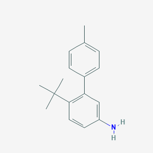 molecular formula C17H21N B13711928 6-tert-Butyl-4'-methylbiphenyl-3-ylamine 