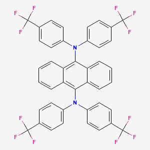 molecular formula C42H24F12N2 B13711951 N9,N9,N10,N10-Tetrakis(4-(trifluoromethyl)phenyl)anthracene-9,10-diamine 