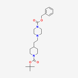 molecular formula C24H37N3O4 B13711956 1-Cbz-4-[2-(1-Boc-4-piperidyl)ethyl]piperazine 