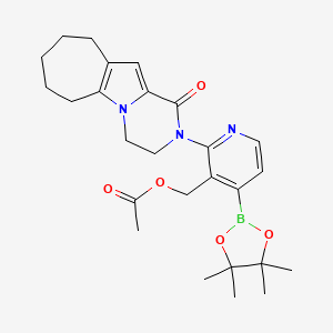 3-(Acetoxymethyl)-2-[1-oxo-3,4,7,8,9,10-hexahydro-1H-cyclohepta[4,5]pyrrolo[1,2-a]pyrazin-2(6H)-yl]pyridine-4-boronic Acid Pinacol Ester