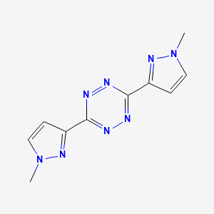 molecular formula C10H10N8 B13711973 3,6-Bis(1-methyl-3-pyrazolyl)-1,2,4,5-tetrazine 