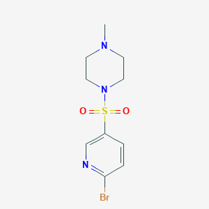 molecular formula C10H14BrN3O2S B13711987 1-[(6-Bromopyridin-3-yl)sulfonyl]-4-methylpiperazine 