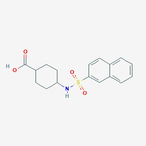 molecular formula C17H19NO4S B13712028 4-[(Naphthalen-2-ylsulfonyl)amino]cyclohexanecarboxylic acid 