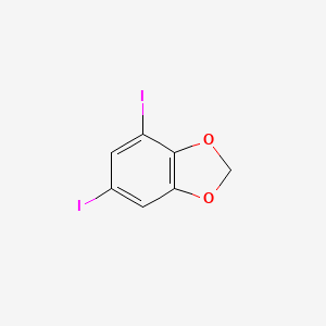 molecular formula C7H4I2O2 B13712045 4,6-Diiodobenzo[d][1,3]dioxole 