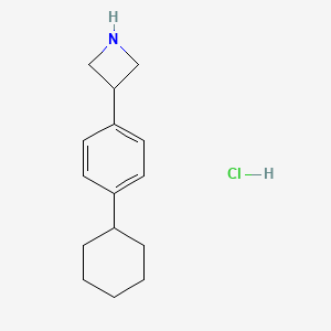 molecular formula C15H22ClN B13712063 3-(4-Cyclohexylphenyl)azetidine Hydrochloride 