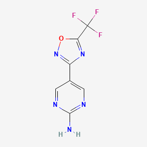 5-[5-(Trifluoromethyl)-1,2,4-oxadiazol-3-yl]pyrimidin-2-amine