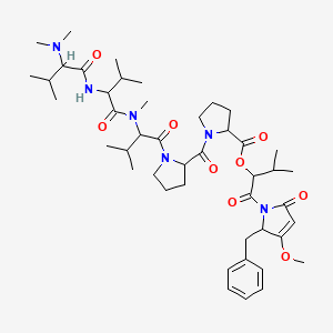 [1-(2-benzyl-3-methoxy-5-oxo-2H-pyrrol-1-yl)-3-methyl-1-oxobutan-2-yl] 1-[1-[2-[[2-[[2-(dimethylamino)-3-methylbutanoyl]amino]-3-methylbutanoyl]-methylamino]-3-methylbutanoyl]pyrrolidine-2-carbonyl]pyrrolidine-2-carboxylate