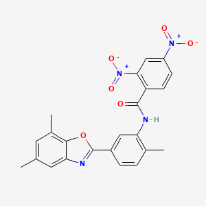 N-[5-(5,7-Dimethyl-benzooxazol-2-yl)-2-methyl-phenyl]-2,4-dinitro-benzamide