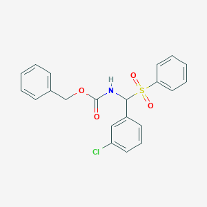 benzyl N-[(3-chlorophenyl)(phenylsulfonyl)methyl]carbamate