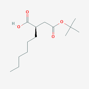 molecular formula C14H26O4 B13712265 (2R)-2-[2-[(2-methylpropan-2-yl)oxy]-2-oxoethyl]octanoic acid CAS No. 200866-62-2