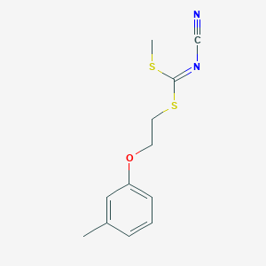 molecular formula C12H14N2OS2 B13712272 Methyl [2-(3-methylphenoxy)ethyl]-cyanocarbonimidodithioate 