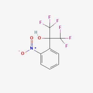 molecular formula C9H5F6NO3 B13712290 1,1,1,3,3,3-Hexafluoro-2-(2-nitrophenyl)-2-propanol 