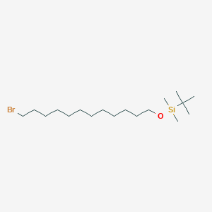 molecular formula C18H39BrOSi B1371230 (12-Bromo-dodecyloxy)-tert-butyl-dimethyl-silane 