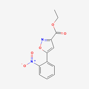 molecular formula C12H10N2O5 B13712311 Ethyl 5-(2-Nitrophenyl)isoxazole-3-carboxylate 